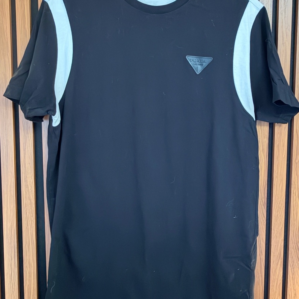 Prada Black and White Short Sleeve Tee